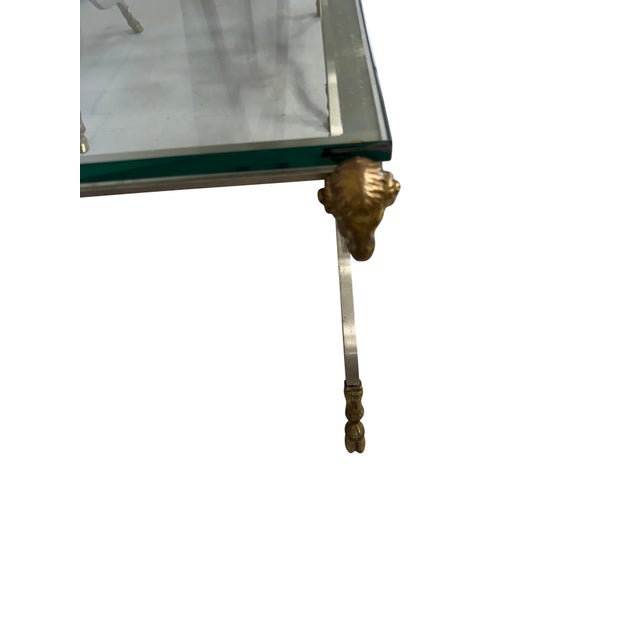 Mid 20th Century Neoclassical Style Glass-Top Coffee Tables with Rams Heads - A Pair For Sale - Image 4 of 18