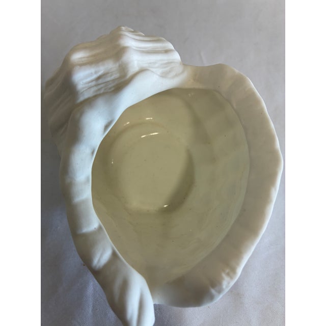 Coastal Vintage White Bone China Conch Shell Dish For Sale - Image 3 of 6