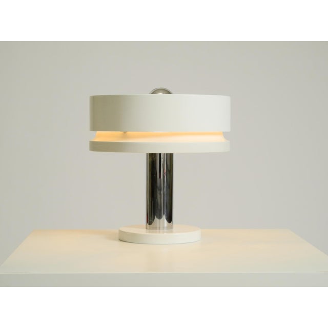 Metal Space Age White Metal Table Lamp by Kaiser Leuchten, 1960s For Sale - Image 7 of 18
