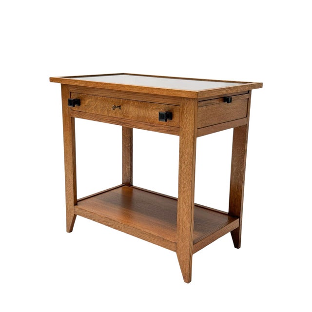 Art Deco Serving Table in Oak and Ebony by Hendrik Wouda, 1924 For Sale - Image 8 of 10