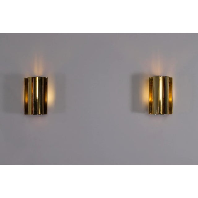 Vintage Swedish Brass Wall Lights, 1960s, Set of 2 For Sale - Image 4 of 11