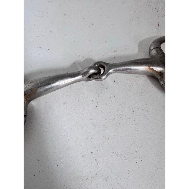 Silver Vintage Equestrian Silver Hinged Snaffle Hit For Sale - Image 8 of 9