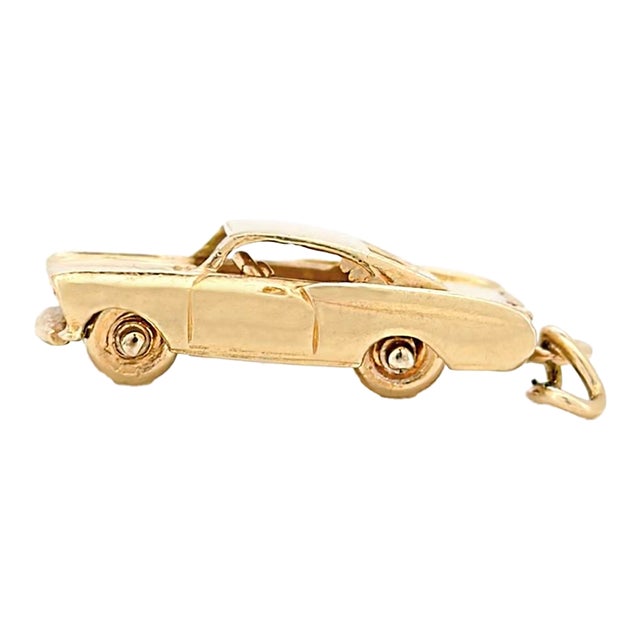 1960s Vintage 14k Articulating Car Charm For Sale