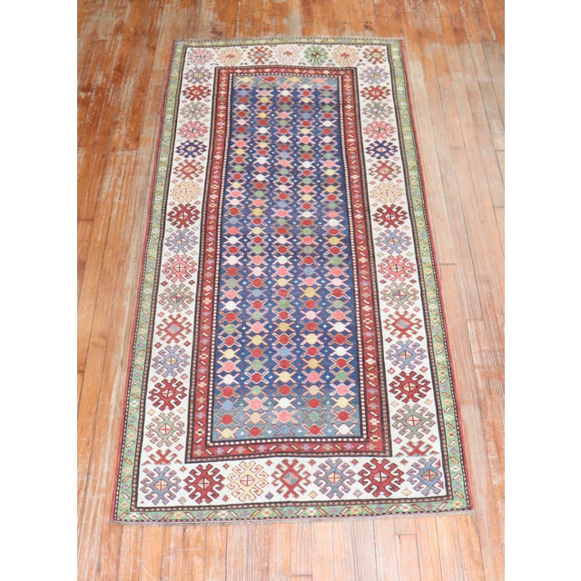 Caucasian Kuba Small Antique Runner For Sale - Image 11 of 18