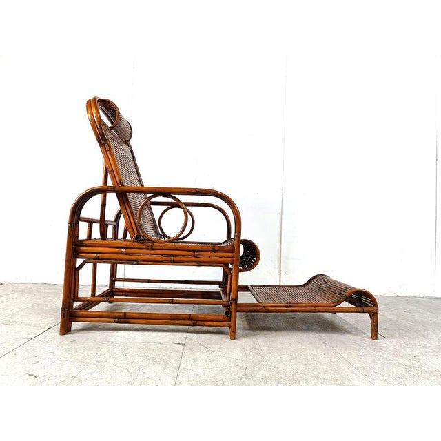 Mid-Century Rattan and Bamboo Garden Chair, 1950s For Sale - Image 9 of 18