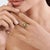 Not Yet Made - Made To Order Peridot Blue Sapphire Halo Green 14k Gold Ring Size 5, Fine Jewelry by VRJewels For Sale - Image 5 of 18