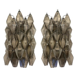 Italian Poliedri Murano Glass Wall Sconces by Simoeng, Set of 2 For Sale