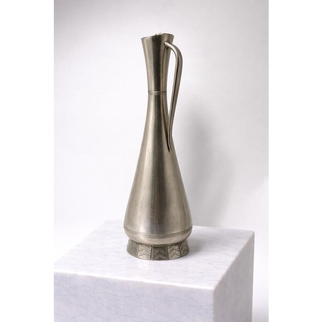 Mid-Century Modern Swedish Pewter Vase from GAB, 1966 For Sale - Image 4 of 9