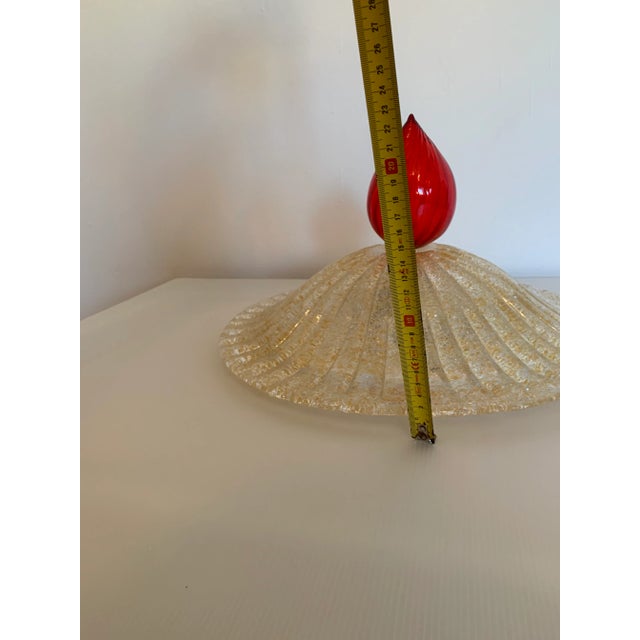 Gold Set of 2 Contemporary Murano Glass Sputnik Flush Mounts For Sale - Image 8 of 13