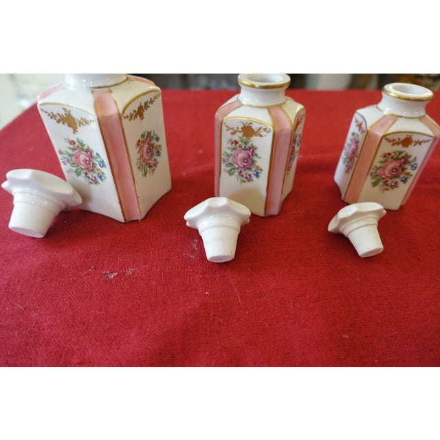 Vintage Porcelain Perfume Bottles from Limoges, Set of 3 For Sale - Image 6 of 7