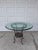 1970s Vintage Glass Top Wrought Iron Bistro Table For Sale - Image 5 of 12