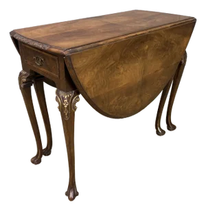 Burr Walnut Drop Flap Table, 1920