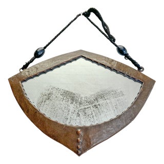 Arts & Crafts Dutch Hammered Copper Wall Mirror, 1910s For Sale