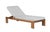 Paradiso Outdoor Teak Chaise - Gray Fabric For Sale In Chicago - Image 6 of 10