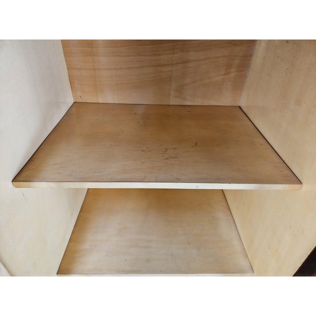 Vintage Walnut Display Cabinet with Glass Doors and Shaped Glass Top, 1960 For Sale - Image 17 of 18