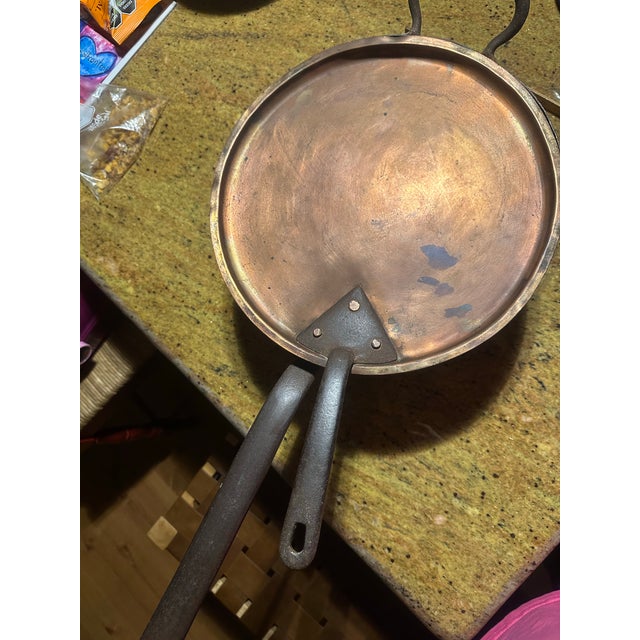 Antique French Copper Pot With Copper Lid. For Sale - Image 11 of 12