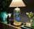 Contemporary Blue Green Butterfly Cloche Lamp For Sale - Image 3 of 6