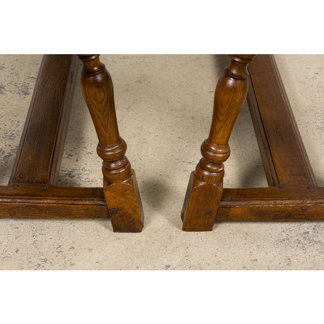 Late 19th Century French Provincial Oak Farmhouse Benches – A Pair For Sale - Image 15 of 16