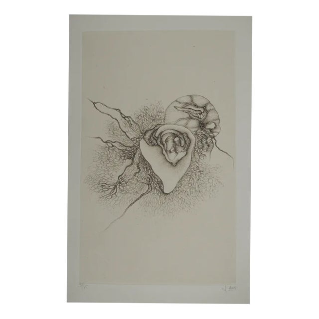 Fred Deux, Abstract Anatomy, Original Signed Engraving For Sale