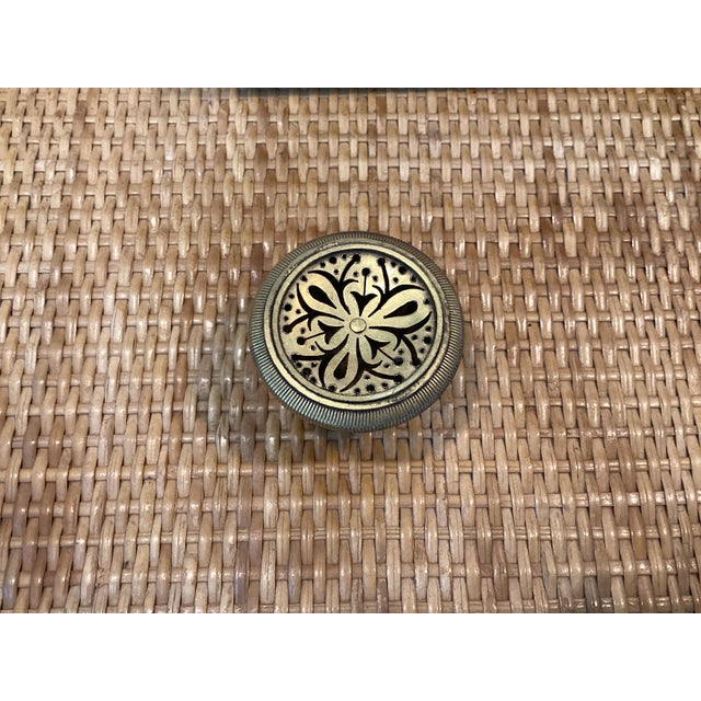 Antique French Lapis Lazuli and Gilt Bronze Inkwell For Sale - Image 4 of 5