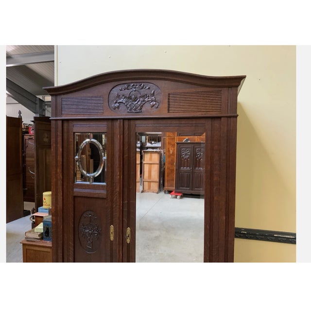 Antique Art Nouveau Wardrobe, 1910 For Sale - Image 9 of 10