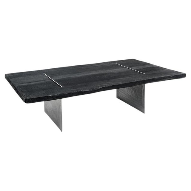 Black Limited Edition Yakisugi Burnt Wood Coffee Table by Case Studios For Sale - Image 8 of 8