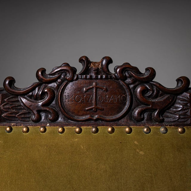 Early Baroque Armchair, 1701 For Sale - Image 6 of 7