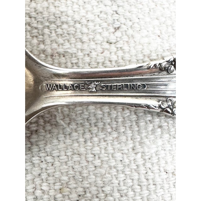 Late 20th Century Vintage Wallace Sterling Silver Baby Fork and Spoon- Set of 5 For Sale - Image 5 of 8