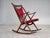 1960s Danish rocking chair by Frank Reenskaug, model 182. Reupholstered in high-quality, furniture wool upholstery fabric....