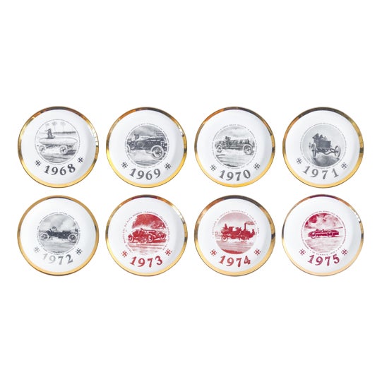 Plates by P. Fornasetti, Set of 8 For Sale