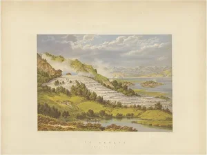 Picken, Pink and White Terraces New Zealand, 1877, Paper