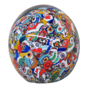 Gentile Millefiori Starr City W Va Stamped Art Glass Paper Weight 4431b