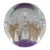 Large Round Art Glass Paper Weight Trumpet Flower Controlled Bubble Design 5160b For Sale