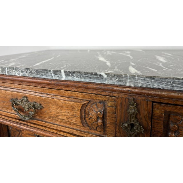 French Style Chest of Drawers with Marble Top For Sale - Image 12 of 18