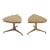 Triangular Shape Marble Tops End Side Stands Lamp Tables Tomlinson - A Pair For Sale