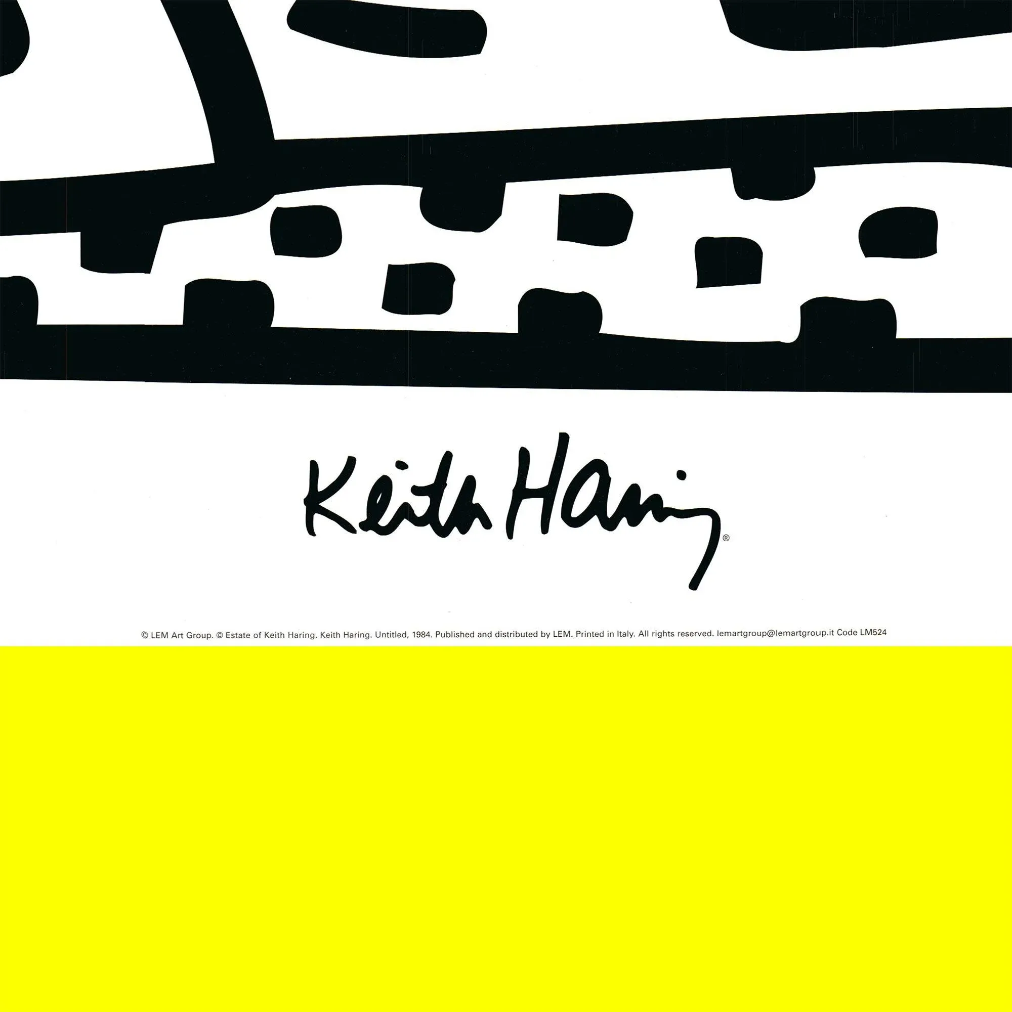 1990s After Keith Haring - Untitled (Heart Walking / Love) Vintage