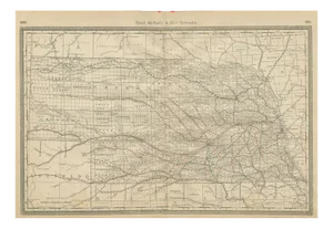 Nebraska Railroad Map, 1888