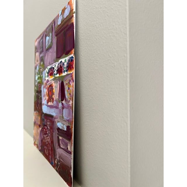 English "Suzani" Original Colorful Painting by Shann Spishak For Sale - Image 3 of 6