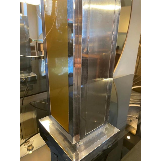 Steel and Brass Table Lamp, 1970s For Sale - Image 12 of 16