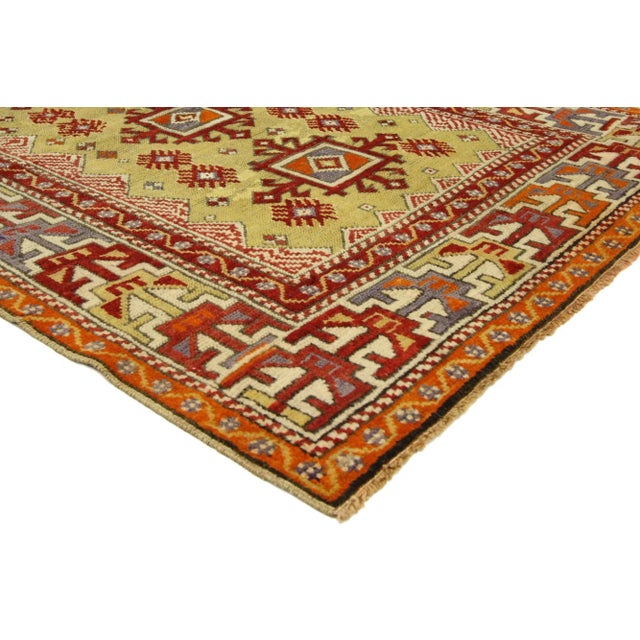 Tribal Vintage Turkish Oushak Throw Rug - 03'07 X 04'11 For Sale - Image 3 of 7