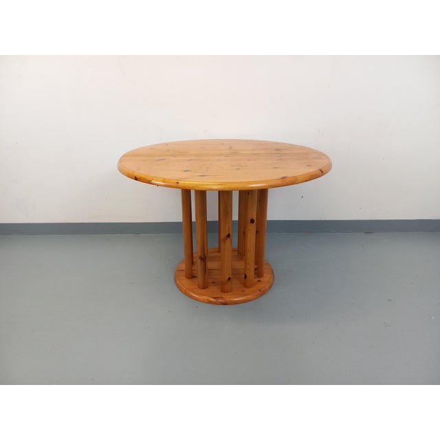 Vintage Scandinavian Round Dining Table in the style of Rainer Daumiller, 1960s For Sale - Image 14 of 18
