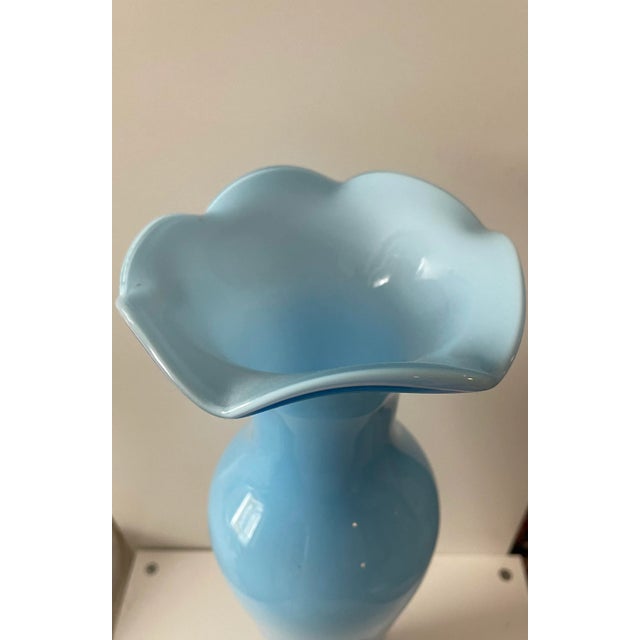 Empoli 17" Mid Century Cased Empoli Vase For Sale - Image 4 of 7