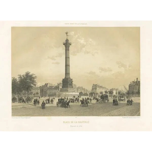 Benoist, Place De La Bastille, 1861, Print For Sale - Image 4 of 5