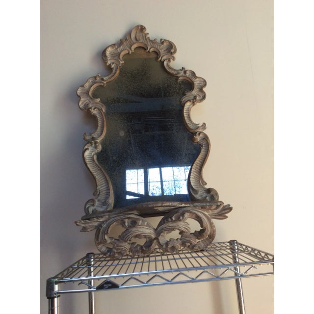 Vintage Italian Rococo Mirror With Shelf For Sale In San Antonio - Image 6 of 11