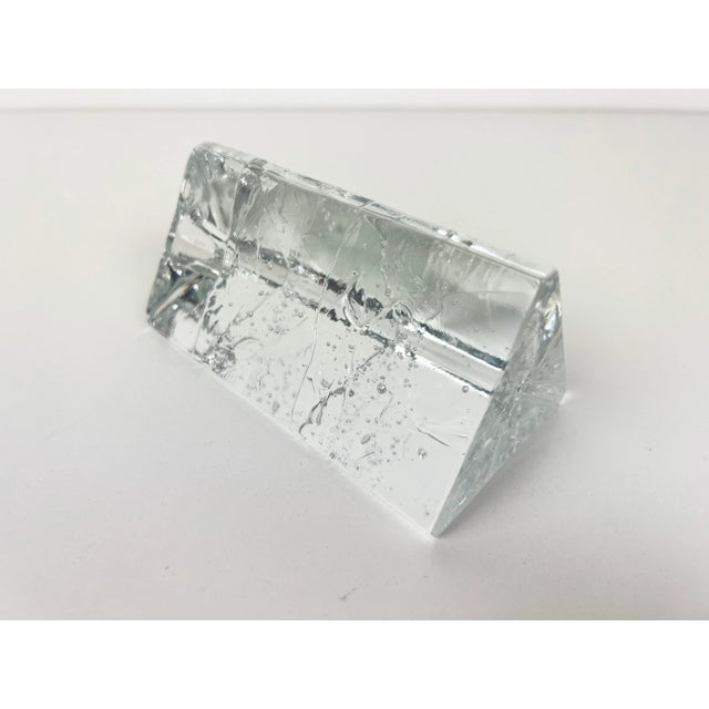 Glass Timo Sarpaneva Triangular 'Archipelago' Candleholder for Iittala For Sale - Image 7 of 11