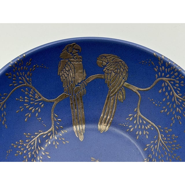 Emilia Castillo Cobalt Blue & Pure Silver Parrot Bowl, Taxco Mexico 1980s For Sale - Image 11 of 18