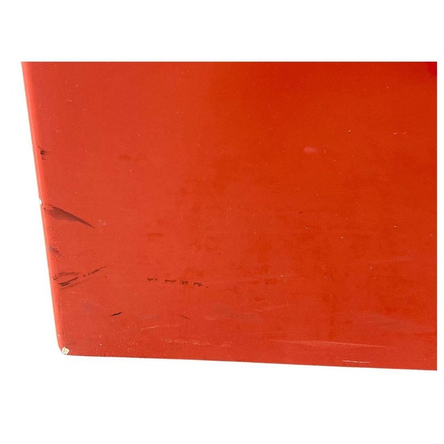 Mid 20th Century James Mont Style Red Lacquer Coffee Table With Greek Key Base For Sale - Image 5 of 5