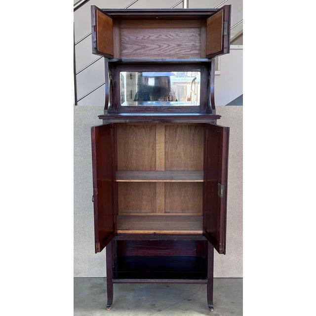 Late 19th Century French Art Nouveau Walnut Cabinet For Sale - Image 17 of 18