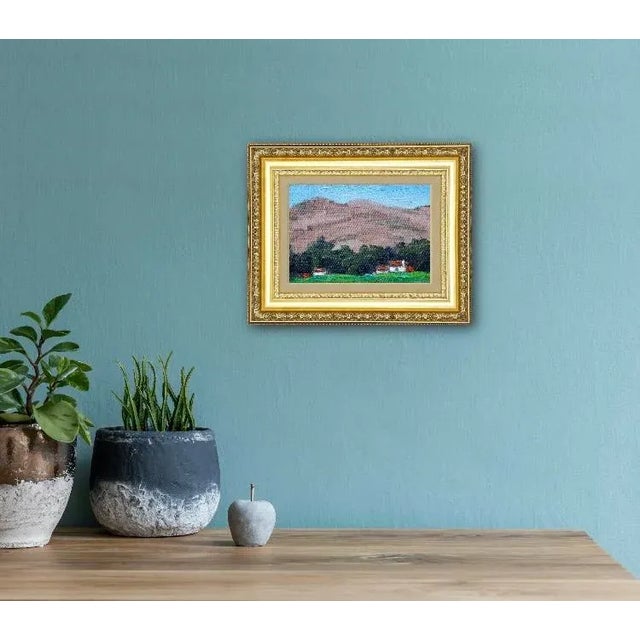 Quiet Places & Journeys — Reno Hills Original oil painting by L Haas, 7 x 5 unframed linen panel, signed. Hills and soft...