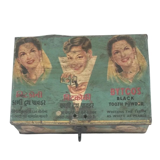Vintage Indian Decorative Iron Box For Sale In Los Angeles - Image 6 of 6